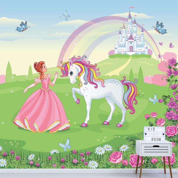 Imagem de Papel de Parede Adesivo Infantil Castelo Princesa Quarto Menina - 711pcm