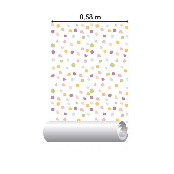 Imagem de Papel De Parede Adesivo Infantil Confeti N05073 0,58X3,00M