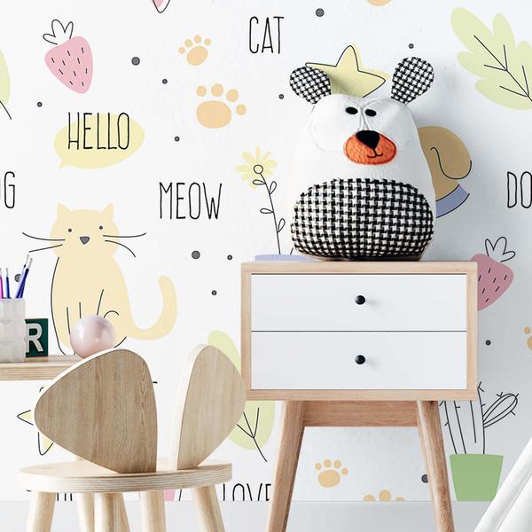 Imagem de Papel de Parede Adesivo Infantil Pet N02057 Rolo 0,58x3M