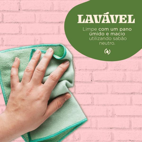 Imagem de Papel de Parede Adesivo Lavável Estilo Tijolinhos Rosa Rustico 