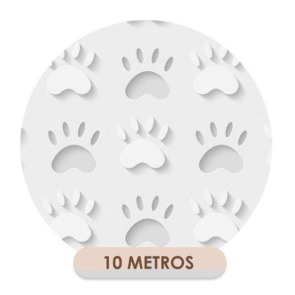 Imagem de Papel De Parede Adesivo Lavável Infantil Pata De Urso Efeito Gesso 3D