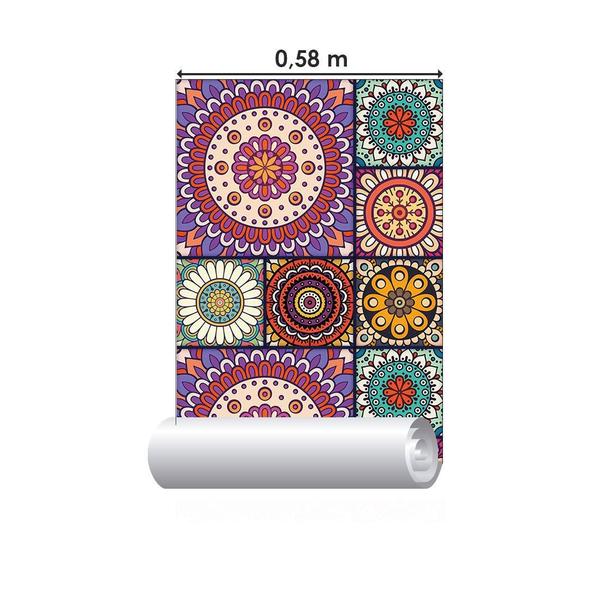 Imagem de Papel de Parede Adesivo Mandala Colorido N015038 0,58x2,50M