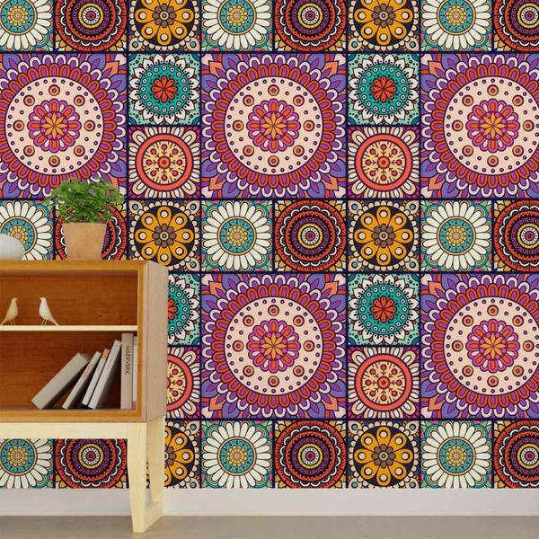 Imagem de Papel de Parede Adesivo Mandala Colorido N015038 0,58x2,50M