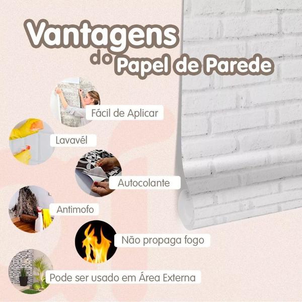 Imagem de Papel de Parede Adesivo Mármore Marmorizado Lavável Autocolante Sala Quarto Cozinha