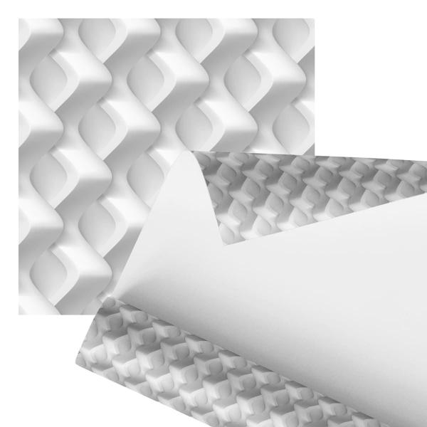 Imagem de Papel De Parede Adesivo Padronagem 3D Abstrato Branco 2,80m