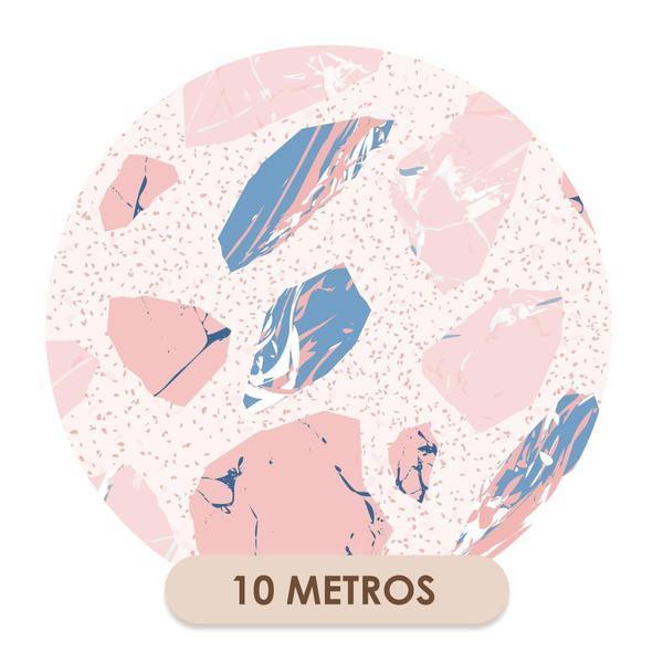 Imagem de Papel de Parede Adesivo Pedras Granilite Rosa Azul Menina Infantil Delicado Moderno Quarto 