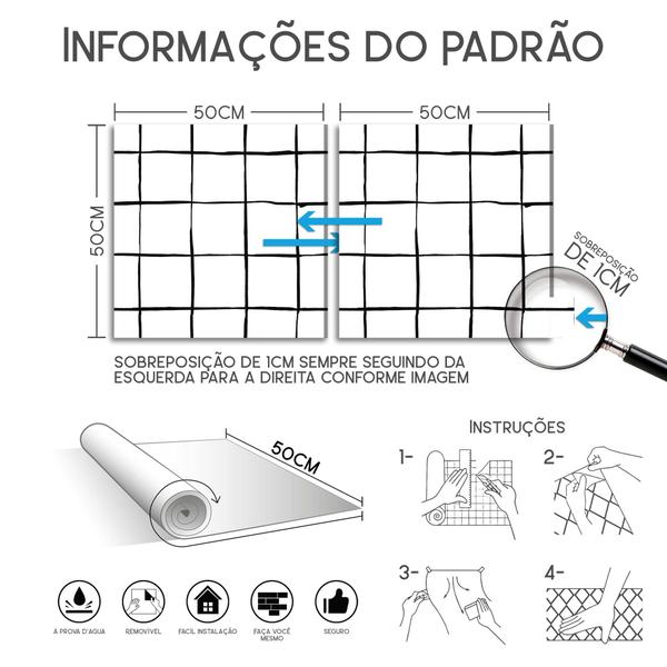 Imagem de Papel De Parede Adesivo Sala Branco Lavável Pastilhas