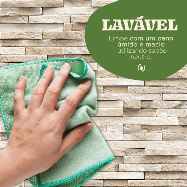 Imagem de Papel de Parede Adesivo Tema Canjiquinha Fina Pedra Casa Sala