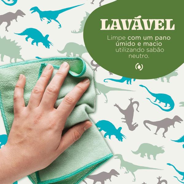 Imagem de Papel de Parede Adesivo Tema Dinossauros Dino Quarto Infantil