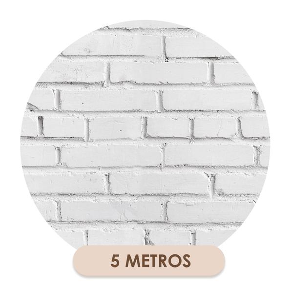 Imagem de Papel de Parede Adesivo Tijolinho Branco Gesso Moderno Quarto Sala de Estar