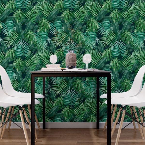 Imagem de Papel de Parede Adesivo Tropical Folhas N018036