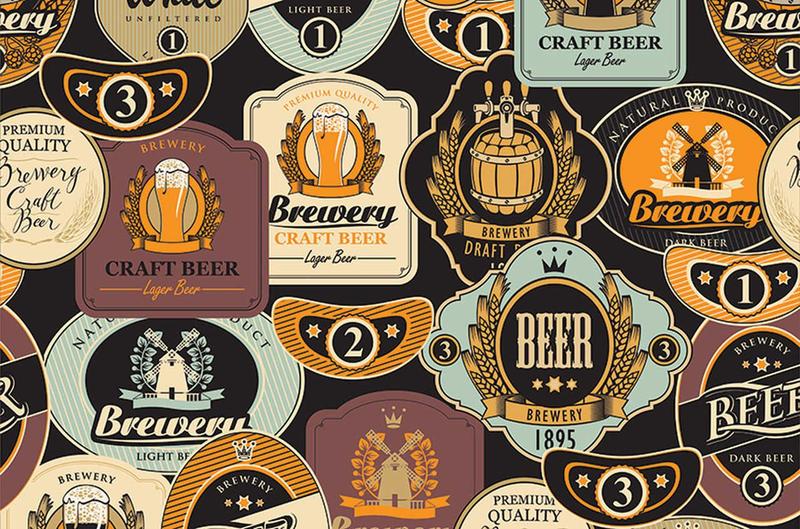 Imagem de Papel De Parede Adesivo Vinilico Craft Beer 45 Cm X 10 Mts