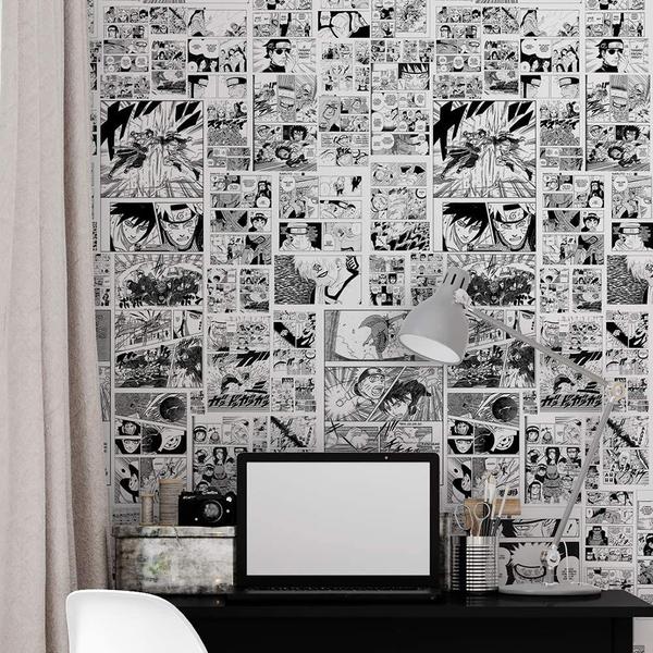 Imagem de Papel De Parede Anime Naruto Mangá Adesivo Decorativo Para Quarto Sala Área De Lazer