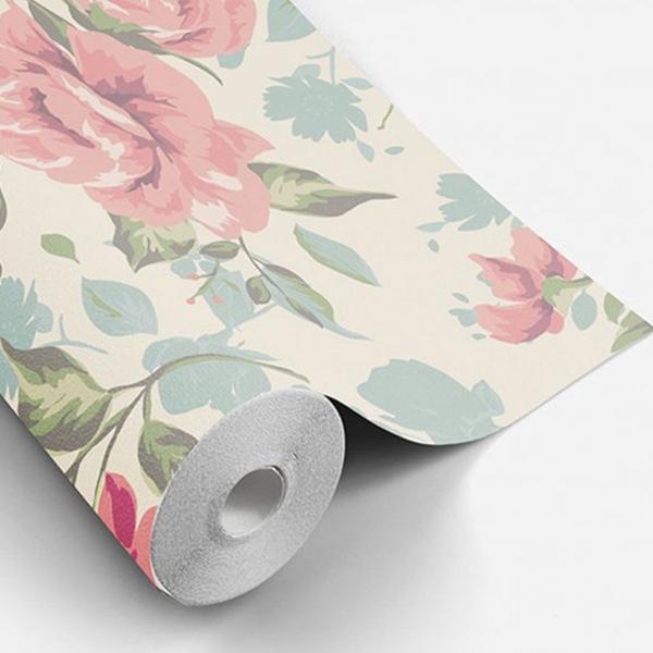 Imagem de Papel De Parede Autocolante Rose Rosas Para Quarto E Sala