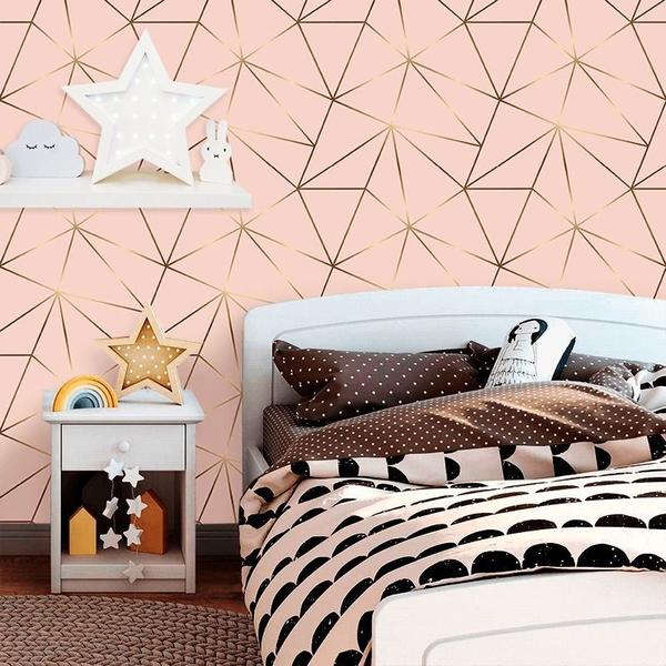 Imagem de Papel De Parede Autocolante Zara Soft Pink Rose Gold