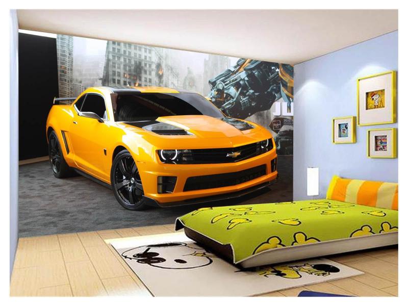 Imagem de Papel De Parede Carro Camaro Chevrolet Amarelo 3,5M Car37