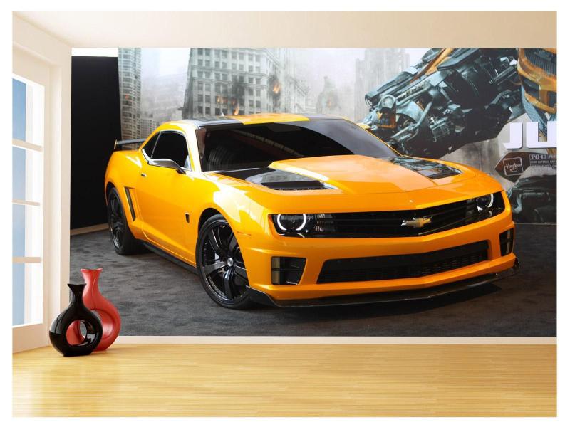 Imagem de Papel De Parede Carro Camaro Chevrolet Amarelo 3,5M Car37