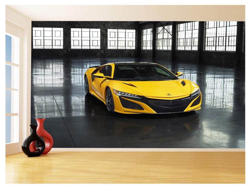 Imagem de Papel De Parede Carro Honda Acura Nsx Amarelo 3,5M Car167