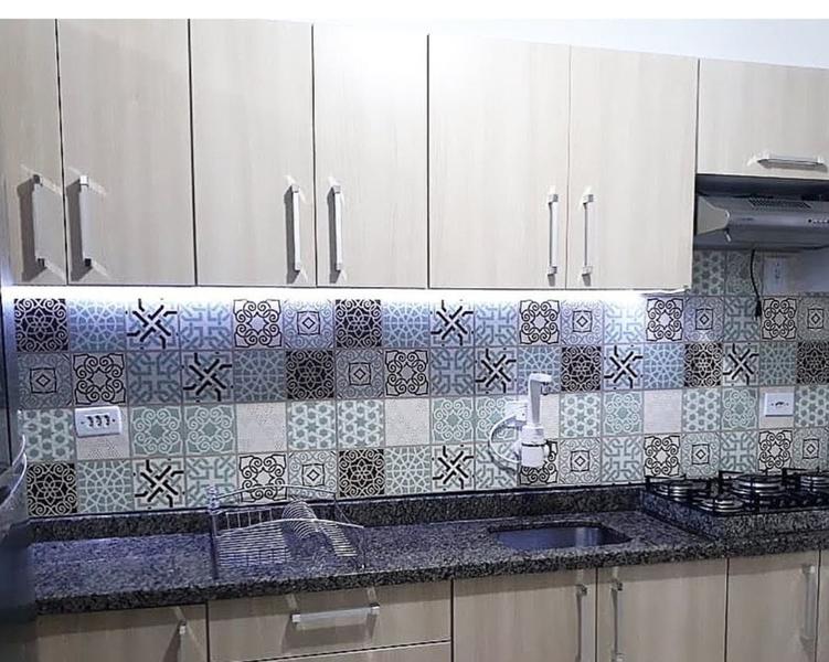 Imagem de Papel de Parede Contact Azulejo Dubai 45cm x 10m Autocolante Impermeável Sala Cozinha Área Gourmet