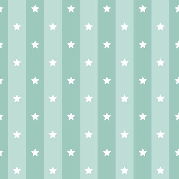 Imagem de Papel de Parede Decorativo Baby Listrado em Tons de Verdes com Estrelas Brancas 3,3m