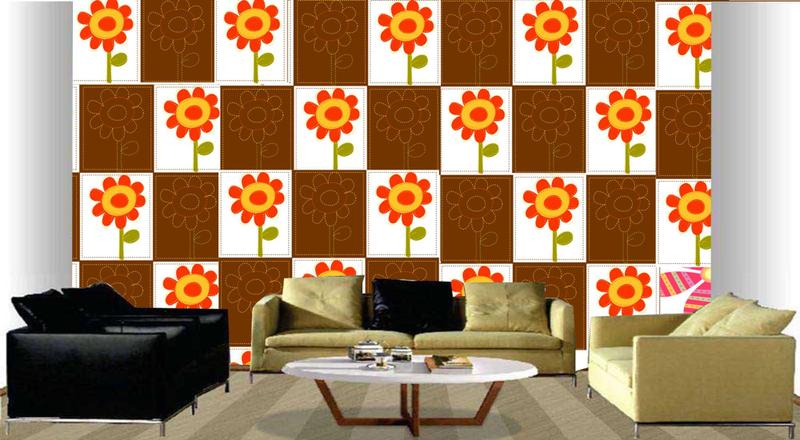 Imagem de PAPEL DE PAREDE DECORATIVO FLORAL (folha de 300x90 cm)