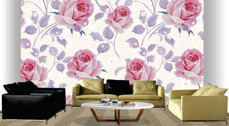 Imagem de PAPEL DE PAREDE DECORATIVO FLORAL (folha de 300x90 cm)