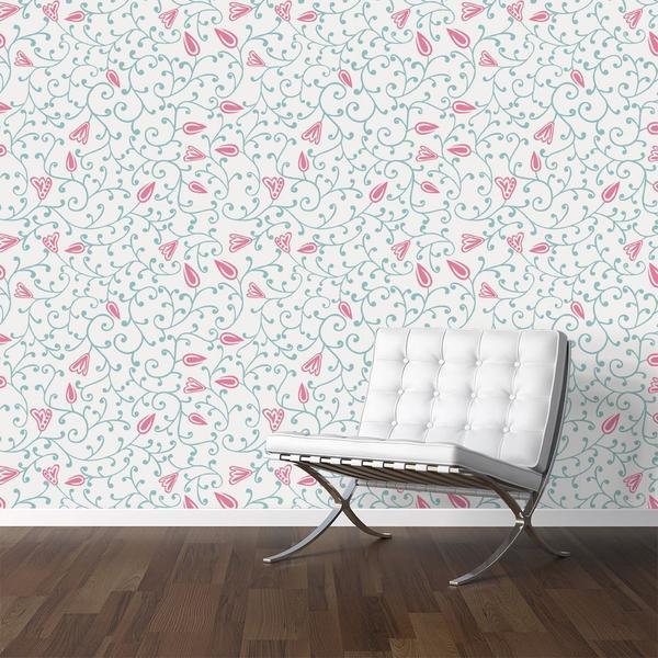 Imagem de Papel de Parede Floral Rana Pink