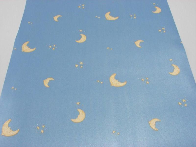 Imagem de Papel de Parede Infantil - Azul com Estrelas - LMS-PPY-YWC12-1 (E2033)