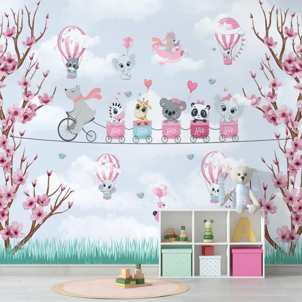 Imagem de Papel De Parede Infantil Floral Menina Quarto Bebê G-49