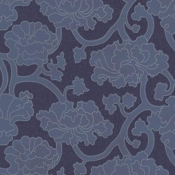 Imagem de Papel De Parede K&G Emborrachado Floral ul Royal Com Roxo