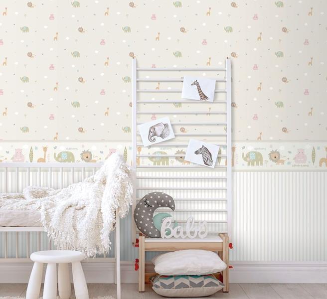 Imagem de Papel de Parede Lullaby Rosa 2292 - Rolo: 10m x 0,53m