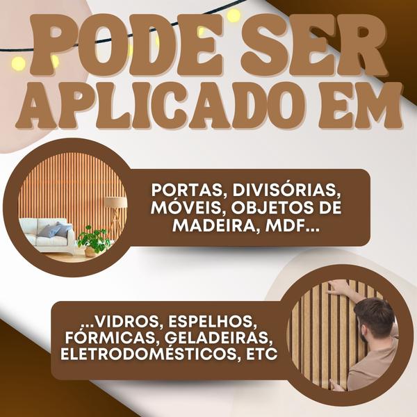 Imagem de Papel De Parede Madeira Ripada Peroba 5m Envelopar Móveis