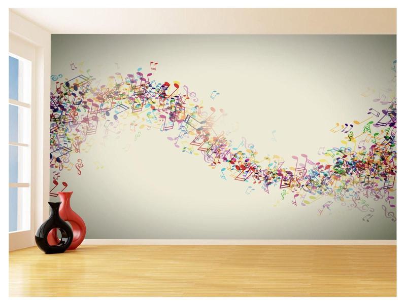 Imagem de Papel De Parede Musica Notas Musicais Cor Arte 3,5M Mus51