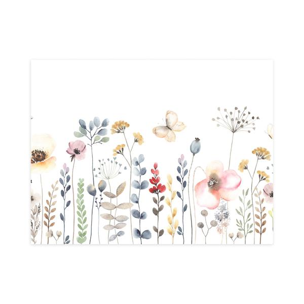 Imagem de Papel de Parede Painel Floral Aquarela 6 rolos - 9m²