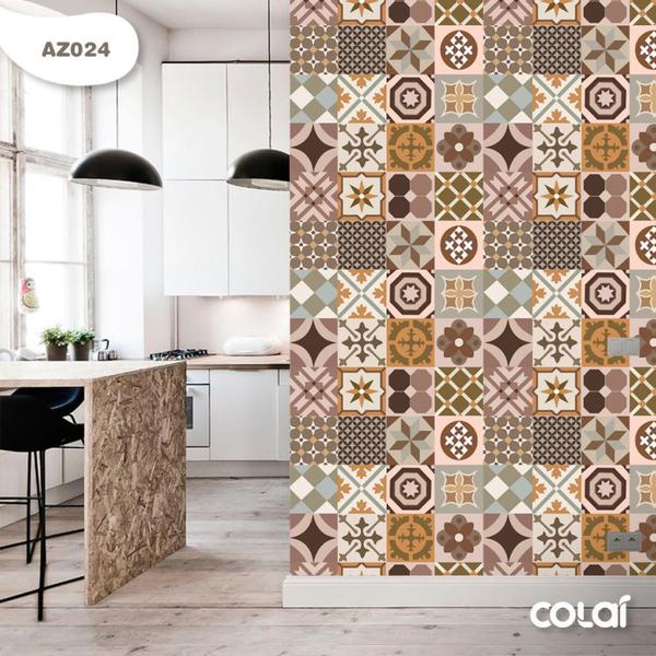 Imagem de Papel De Parede Para Cozinha Azulejo Português 6m