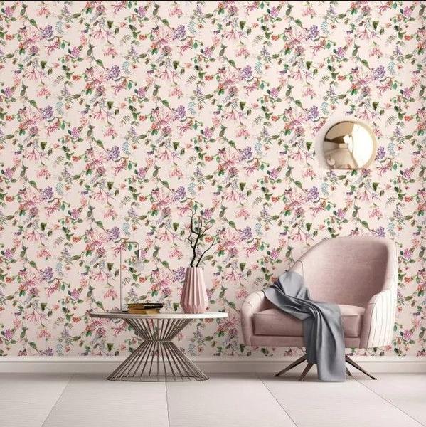 Imagem de Papel de Parede Sheilas Floral Rosa 47457