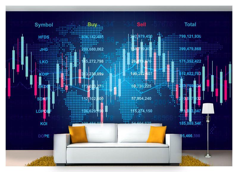 Imagem de Papel De Parede Tecnologia Finanças Computação Tec17 3M²