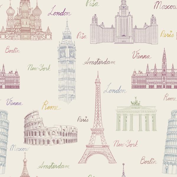 Imagem de Papel De Parede Teen Nova York Paris Europa Viagem Rolo