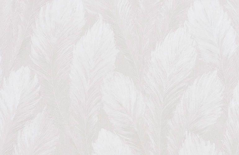 Imagem de Papel de Parede Texturizado Folhas Pinceladas Off-White (1,06m x 15,6m)