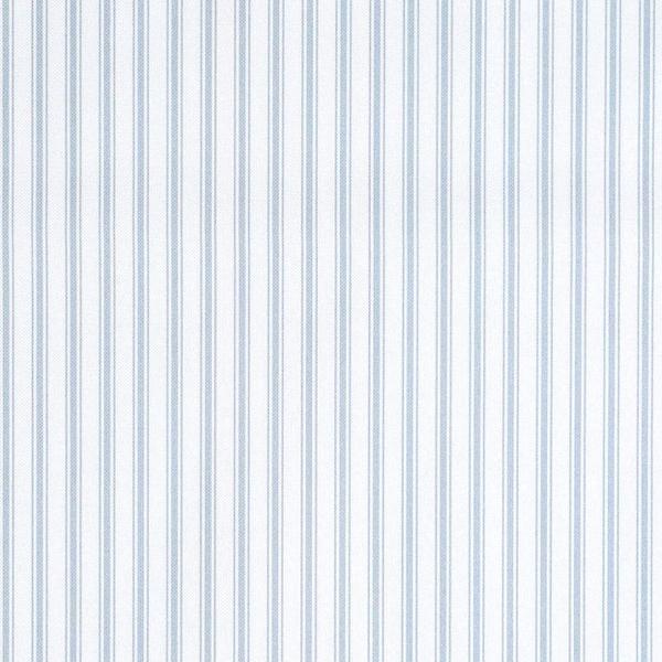 Imagem de Papel de Parede Texturizado Listras Verticais Branco e Azul Oceano (1,06m x 15,6m)