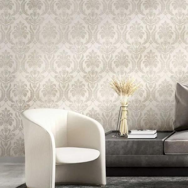 Imagem de Papel de Parede Thema Damask Bege 28803