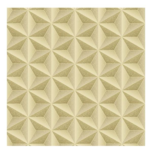 Imagem de Papel de Parede Vinílico 3D Coleção Neonature 5 Dourado/Bege (Formato Estrela)