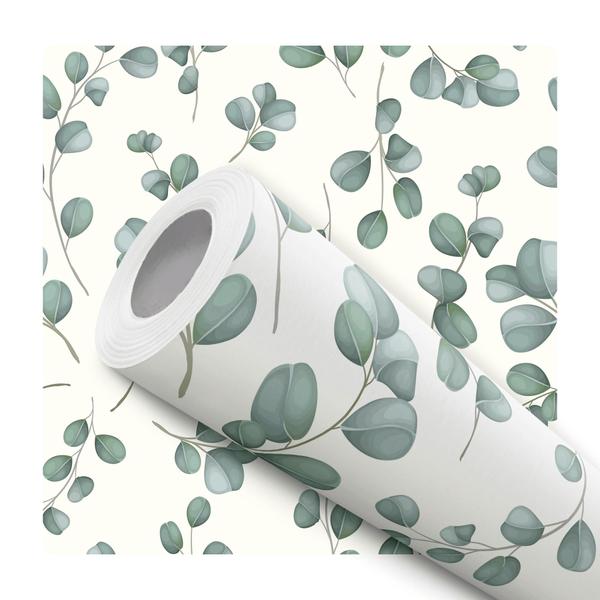 Imagem de Papel De Parede Vinílico Folha Ornamental Verde 1.5m