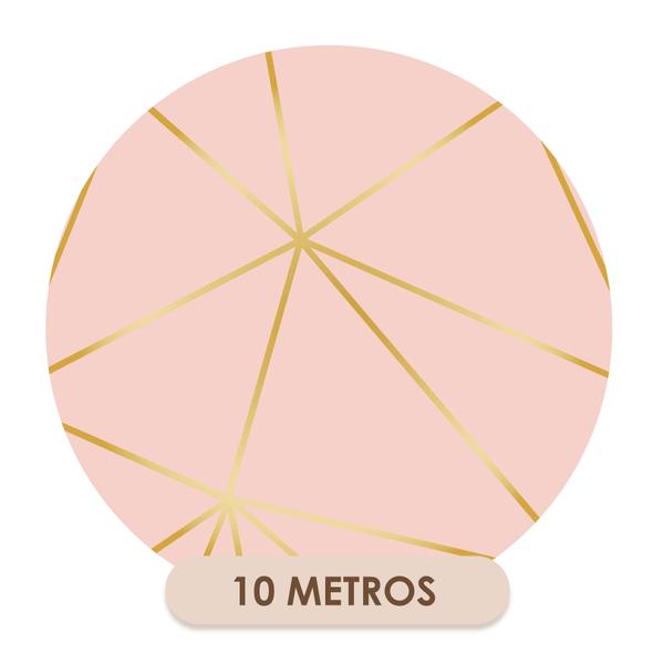 Imagem de Papel De Parede Vinílico Geométrico Salmão Rose Gold Sala Quarto 10m