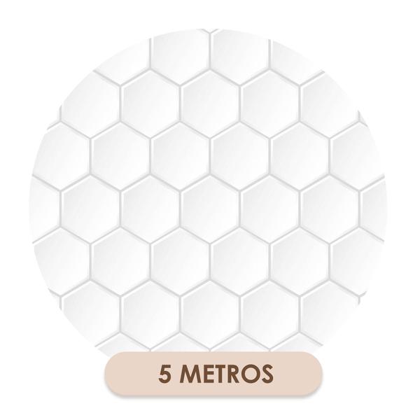 Imagem de Papel de Parede Vinílico Hexagonal Geométrico Sala Cozinha 5m