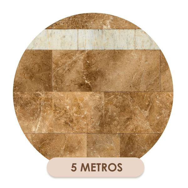 Imagem de Papel de Parede Vinílico Mármore Pedra Marrom Sala Quarto 5m