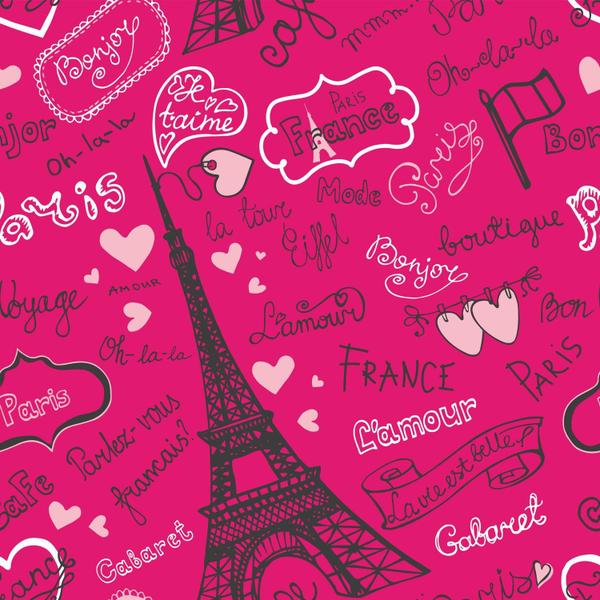 Imagem de Papel De Parede Vinílico Menina Paris Rosa Pink Teen Quarto  5m