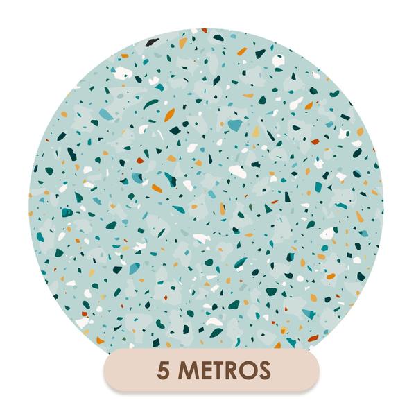 Imagem de Papel de Parede Vinílico Terrazzo Granilite Verde Quarto Sala 5m