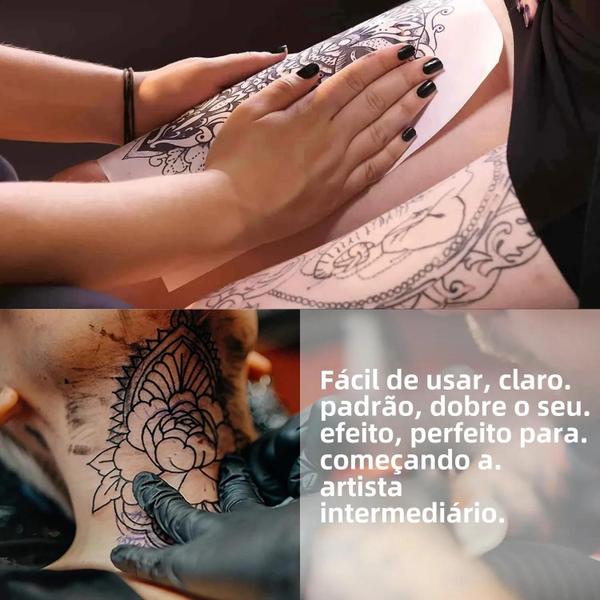 Imagem de Papel de Transferência Térmica A4 para Tatuagens - Papel de Cópia para Máquinas