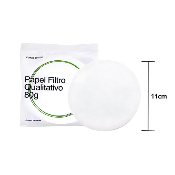 Imagem de Papel Filtro Qualitativo 11cm ou 110mm c/100und